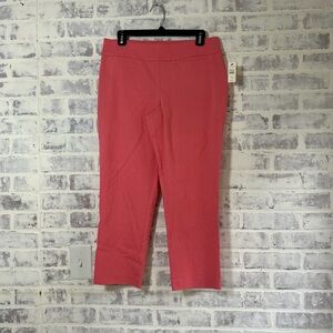 Talbots Pants Womens 10P Pink Cropped Ankle Stretch Petites Career NWT Spring